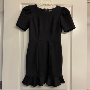 GB Medium Black Short Sleeve Dress with Ruffle Bottom